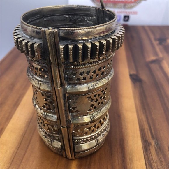 single Handmade Afghan Vintage Handcuff Bracele Boho Style Boho jewelry - Picture 7 of 9